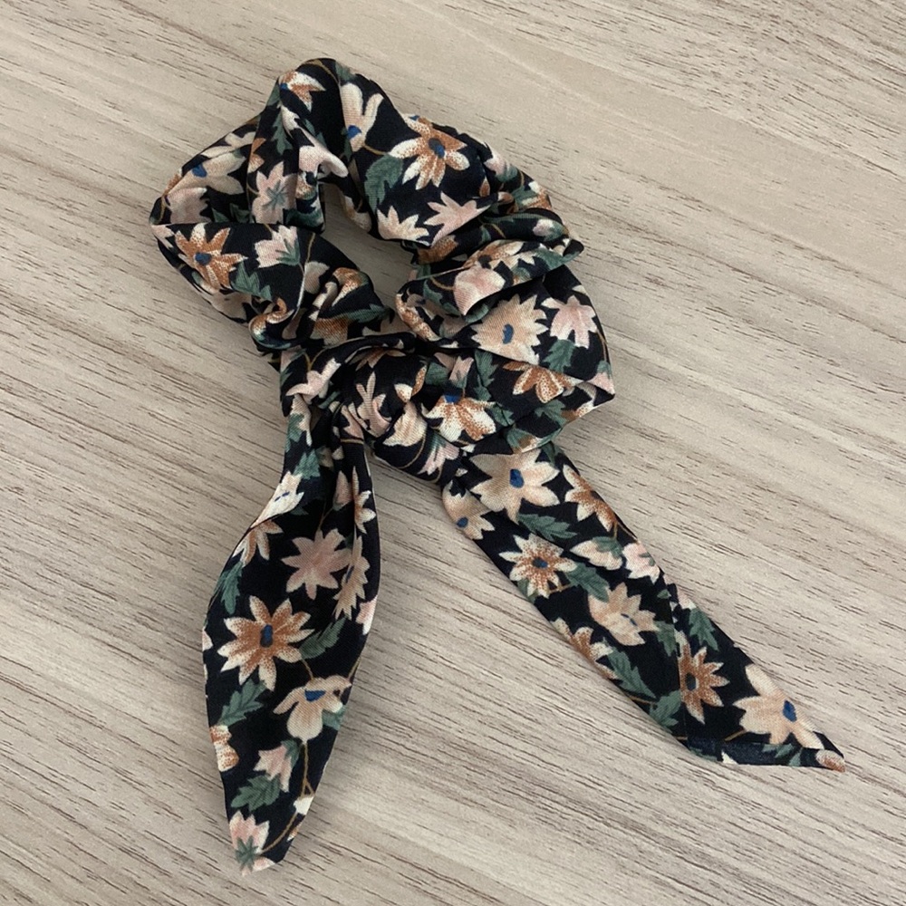 Floral Hair Scarf Scrunchy